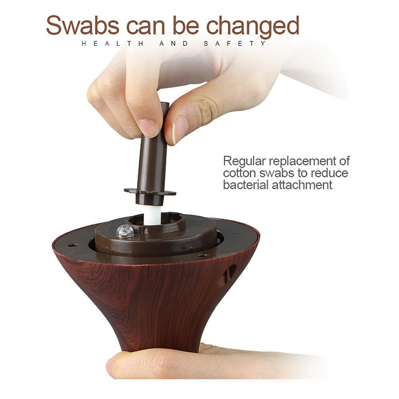 Usb Humidifier Electric Aroma Air Diffuser Wood Grain Ultrasonic ​Air Humidifier Essential Oil Aromatherapy Cool Mist Maker