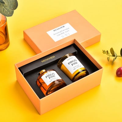 50 ml füstmentes szójabab gyertya illatú illóolaj ajándékdoboz Shangri-La / levendula aroma otthoni dekorációs ajándékokhoz