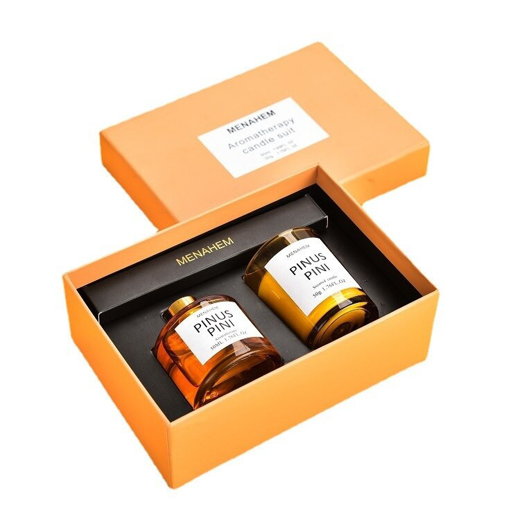 50 ml füstmentes szójabab gyertya illatú illóolaj ajándékdoboz Shangri-La / levendula aroma otthoni dekorációs ajándékokhoz