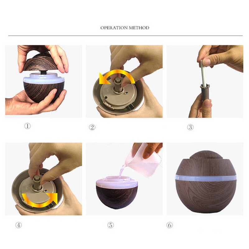 Air Aroma Eterinių aliejų difuzorius LED Ultragarsinis Aromaterapinis Drėkintuvas Oro Oras