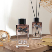 1 τεμ 120ml Διαχύτη καλαμιού με φιόγκο και μαργαριτάρι Μαύρο καλάμι ραβδιά Rose Sweet Peach Westin White Tea Gardenia English Pear Fressia