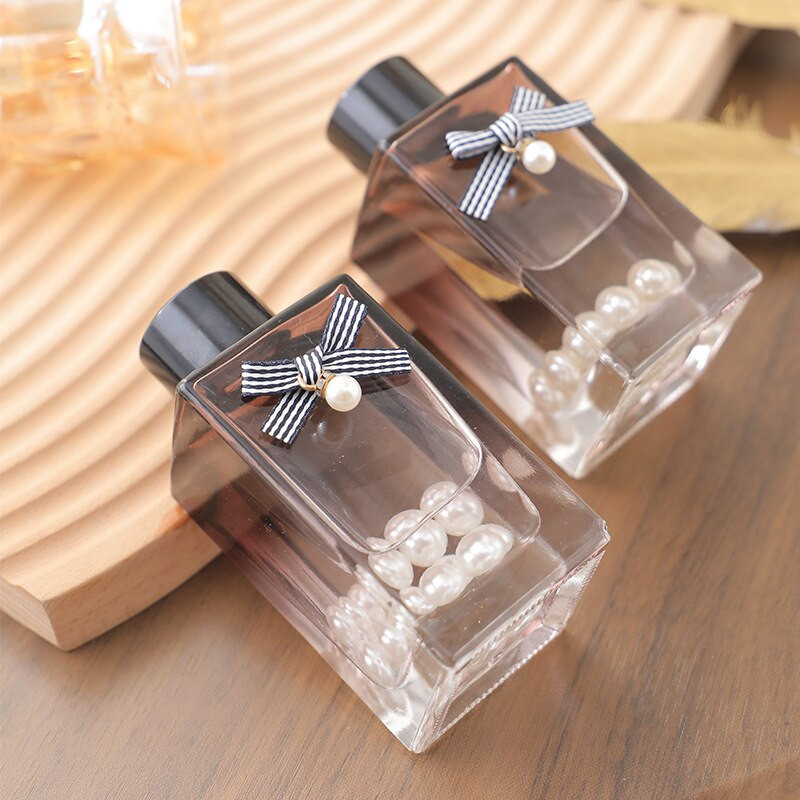 1 τεμ 120ml Διαχύτη καλαμιού με φιόγκο και μαργαριτάρι Μαύρο καλάμι ραβδιά Rose Sweet Peach Westin White Tea Gardenia English Pear Fressia