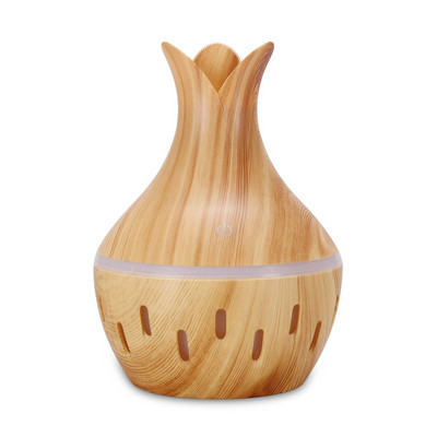 Electric Air Humidifier Essential Aroma Oil Diffuser Ultrasonic Wood Grain Humidifier Usb Home Mini Mist Maker Led Light Hotsale