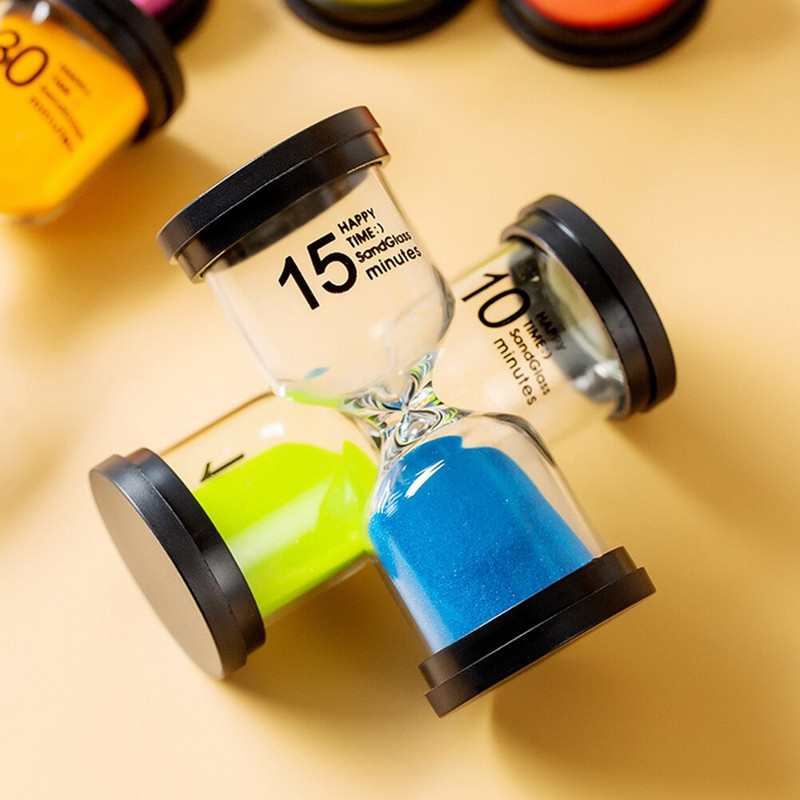 6 vnt / rinkinys 1/3/5/10/15/30 min. Smėlio laikrodis Smėlio stiklas Smėlio laikrodis Laikmatis Mokyklos Vaikų Žaidimo Apdaila Vaikams Dovanų Smėlio laikmatis Namų dekoravimas