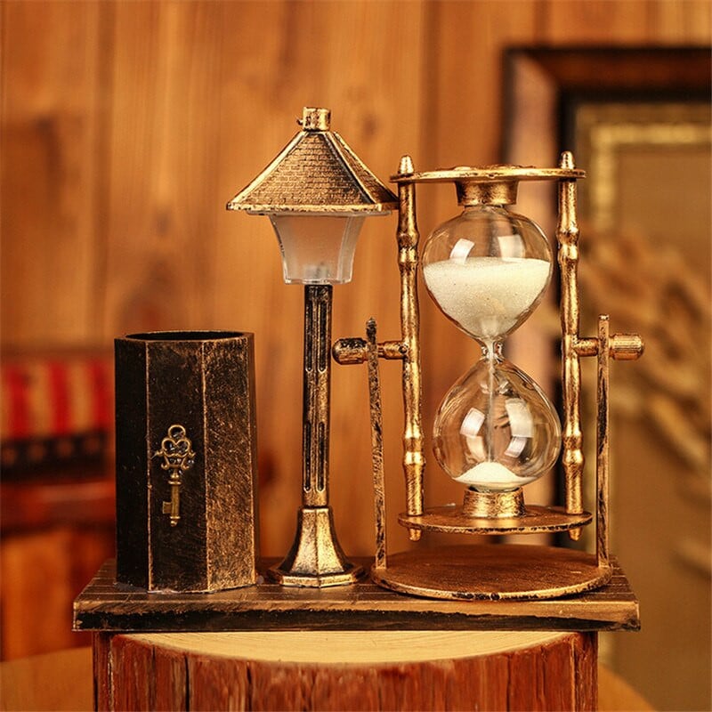 Ulična svjetiljka Držač olovke Pješčani sat Noćna svjetiljka Spavaća soba Stol Retro Dekoracija Dječji rođendanski darovi Novost Pješčani sat Višenamjenski