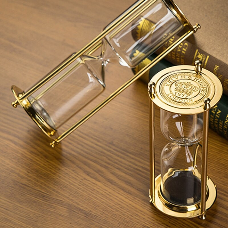 Sticla de clepsidra de sticlă cu scurgeri de nisip, cadou în stil antic, ornament decorativ pentru biroul de acasă, decorare birou de studiu