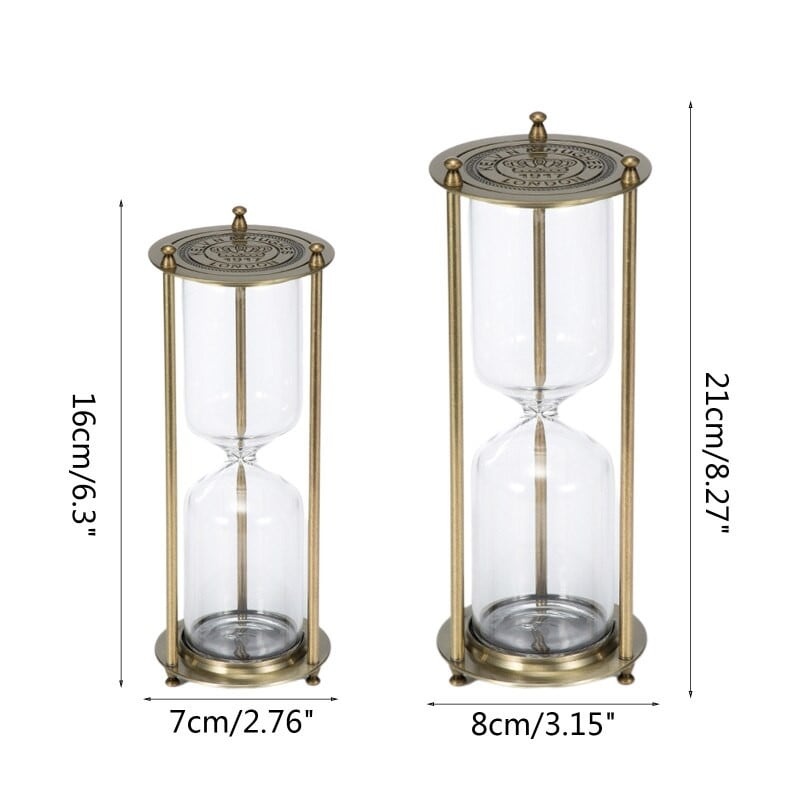 Sticla de clepsidra de sticlă cu scurgeri de nisip, cadou în stil antic, ornament decorativ pentru biroul de acasă, decorare birou de studiu