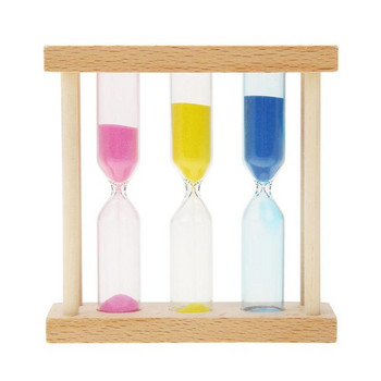 1/3/5 3/4/5 Minute Ξύλινη κλεψύδρα Sandglass Sand Clock Timers Παιδικά δώρα Διακόσμηση σπιτιού Στολίδι Πολύχρωμη κλεψύδρα