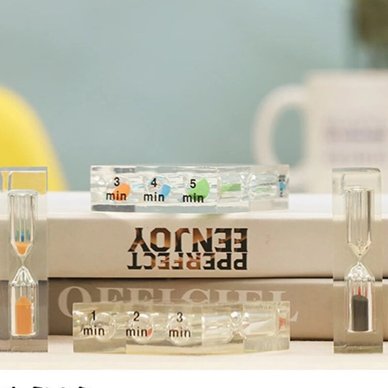 Akrilni mjerač vremena u obliku pješčanog sata 1/2/3/4/5 minuta Kreativni lijevak za vrijeme Dekoracija doma WC dodaci Blagdanski Sablier Zandloper