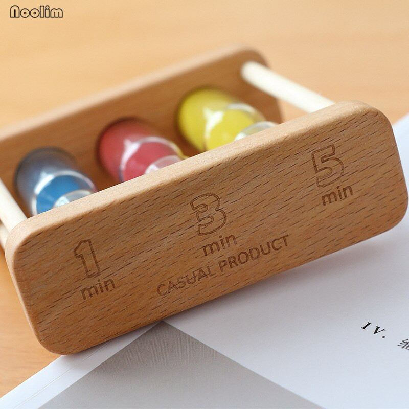 1/3/5 minuta Drveni pješčani sat Slatki 3-u-1 višenamjenski pješčani sat za kućni ured Dekoracija čajnog stolića Rođendanski darovi za djecu