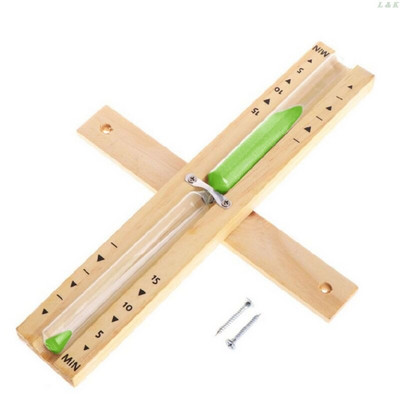 Drveni pješčani sat za saunu na zidu, rotirajući 15-minutni sat s pješčanim satom