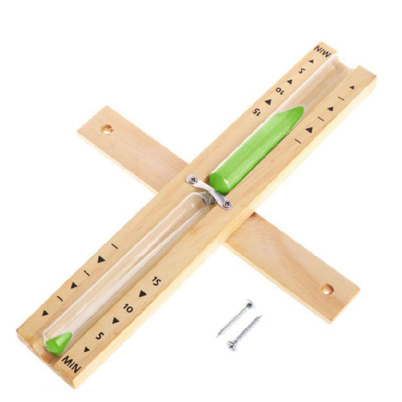 Drveni pješčani sat za saunu na zidu, rotirajući 15-minutni sat s pješčanim satom