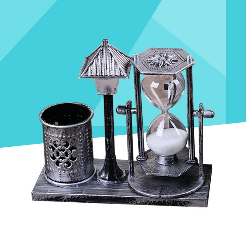 1db Sand Glass Vintage gyönyörű, gyönyörű LED-es kreatív tolltartó otthoni használatra