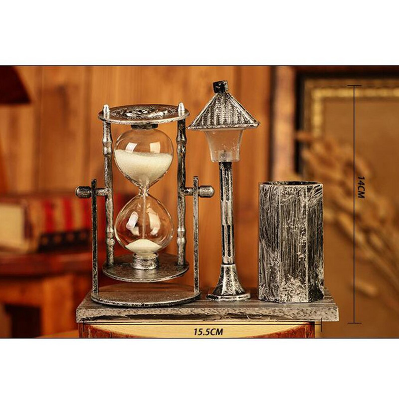 1db Sand Glass Vintage gyönyörű, gyönyörű LED-es kreatív tolltartó otthoni használatra