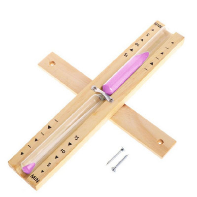 Sauna din lemn Clepsidra Montata pe perete Rotativa 15 minute Ceas din sticlă de nisip Timer Drop Ship