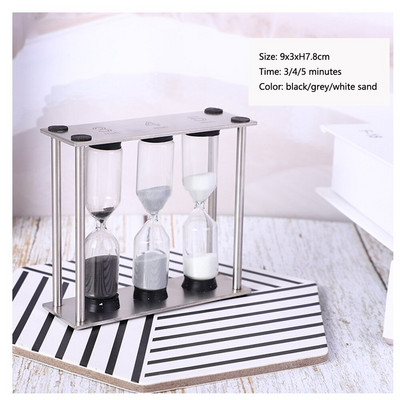 1/2/3/4/5/6 minuta Staklo, pješčani sat, metalni okvir, pješčani sat, pješčani sat, kućni dekor, rođendanski dar, sat, pješčani sat, obrtnički ukrasi