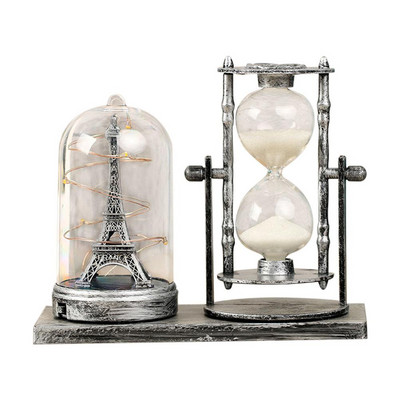 Kreativni retro sat s pješčanim satom Pješčani sat s pješčanim satom sa svjetlucavim držačem za olovke Noćna svjetiljka za stolni kućni dekor Poklon