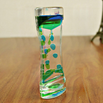 Liquid Hourglass Timer Liquid Movement Visual Ultra-Thin Liquid Oil Ακρυλικό χρονοδιακόπτη κλεψύδρας Ρολόι Παιχνίδι Δώρο Διακόσμηση σπιτιού