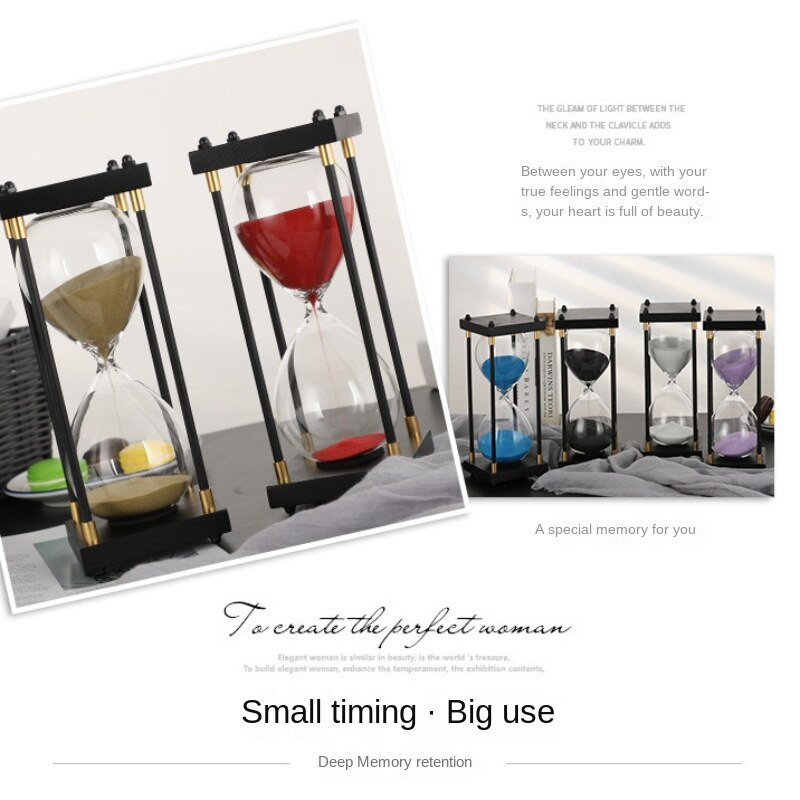 Kūrybiškas retro stiliaus smėlio laikrodis mini laikmatis Smėlio laikrodžio dekoratyvinis ornamentas gimtadienio dovana Svetainė Miegamasis Rašomojo stalo laikas Smėlio laikrodžio laikmatis