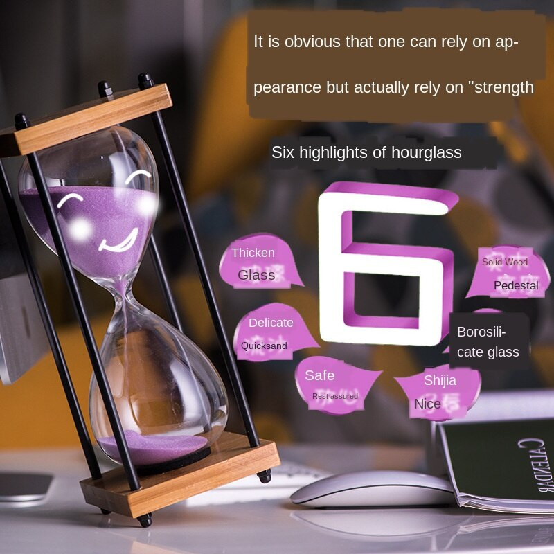 Clepsidra retro Decorație creativă pentru birou, cadou, clepsidră, timp, clepsidră, 30 de minute, ceas de nisip, ceas de nisip, decor de cameră LD420