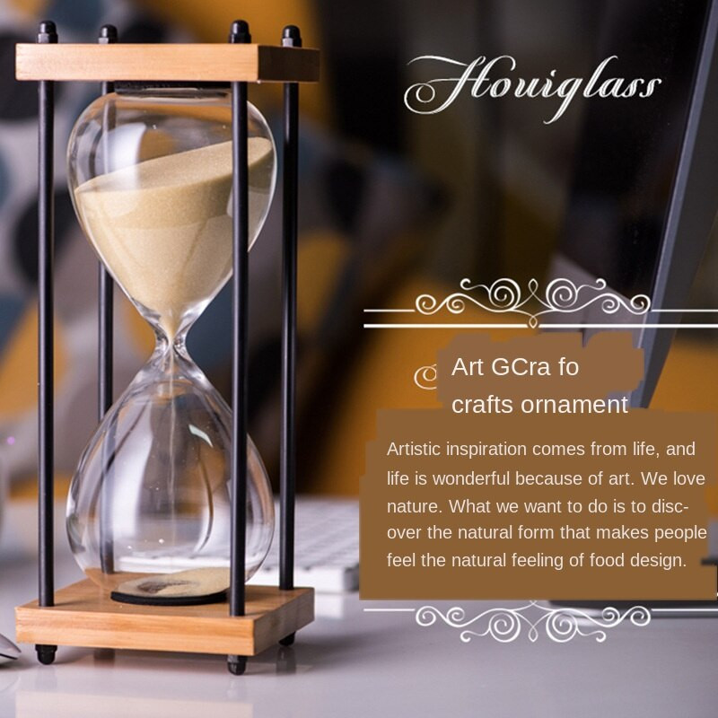 Clepsidra retro Decorație creativă pentru birou, cadou, clepsidră, timp, clepsidră, 30 de minute, ceas de nisip, ceas de nisip, decor de cameră LD420
