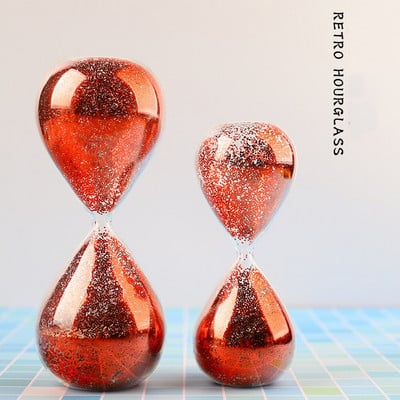 Cute Sequins Hourglass Timer Δημιουργικές κλεψύδρες για δώρο γενεθλίων Ρολόι με πούλιες άμμος Διακοσμητικό χειροτεχνία Στολίδι Εξαιρετικό γραφείο