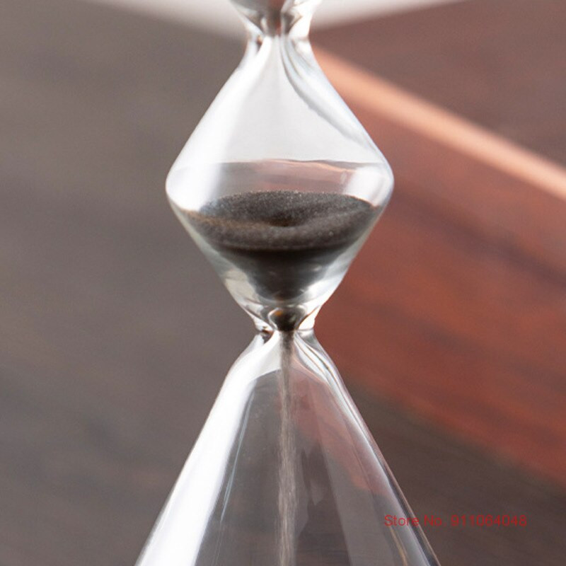 Egyedülálló 3 rétegű üveg homokóra karácsonyi dekoráció ajándékok dinamikus homokos ceremónia Caixa De Areia Bureau gyermekidőzítő fekete homok óra