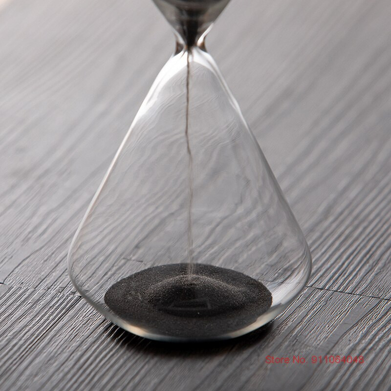 Egyedülálló 3 rétegű üveg homokóra karácsonyi dekoráció ajándékok dinamikus homokos ceremónia Caixa De Areia Bureau gyermekidőzítő fekete homok óra