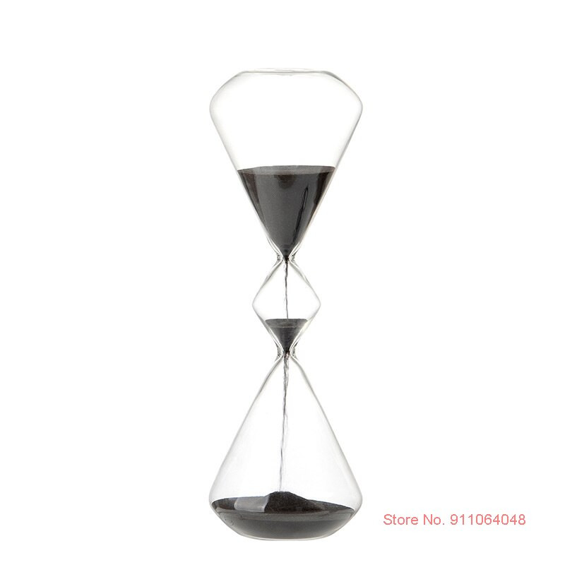 Egyedülálló 3 rétegű üveg homokóra karácsonyi dekoráció ajándékok dinamikus homokos ceremónia Caixa De Areia Bureau gyermekidőzítő fekete homok óra