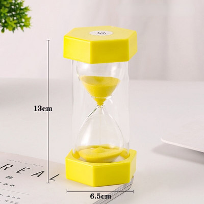 Cronometru de nisip galben clepsidra 5 15 20 30 45 60 de minute ceas de nisip ceas din plastic din sticlă de nisip cronometrare duș decor pentru copii cadouri