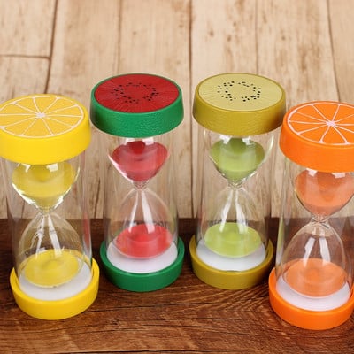 New Hourglass 5/10/15/20/30 Minute Timer Colorful Fruits Sand Watch Clock 60 Minut Gift Timer Αξεσουάρ διακόσμησης σπιτιού Επιτραπέζια σκεύη