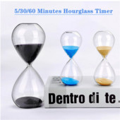 Cronometru clepsidra de 5/30/60 de minute Instrument de gestionare a timpului pentru decorarea casei Personalitate creativă Ornamente de clepsidra din sticlă Cadouri