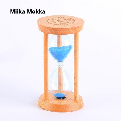 Kūrybingas medinis smėlio laikrodis 3/5 minutės smėlio laikrodis smėlio stiklas vaikiškas dantų šepetėlio laikmatis Valandinis stiklas Namų dekoravimo dovana vaikams gimtadienio proga
