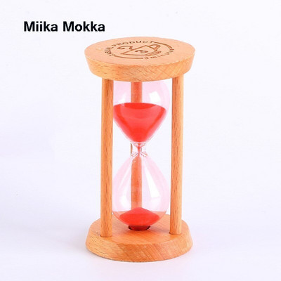 Kūrybingas medinis smėlio laikrodis 3/5 minutės smėlio laikrodis smėlio stiklas vaikiškas dantų šepetėlio laikmatis Valandinis stiklas Namų dekoravimo dovana vaikams gimtadienio proga