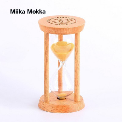 Kūrybingas medinis smėlio laikrodis 3/5 minutės smėlio laikrodis smėlio stiklas vaikiškas dantų šepetėlio laikmatis Valandinis stiklas Namų dekoravimo dovana vaikams gimtadienio proga