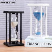 30 perc Homokóra Visszaszámlálás időzítés Modern fa homoküveg időzítő lakberendezési díszek Reloj De Arena újévi ajándékok