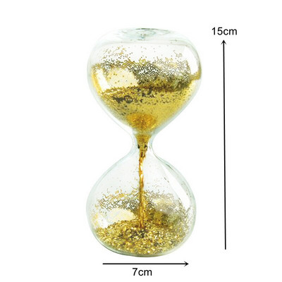 Fată drăguță inimă clepsidra temporizator creativ de aur pulbere sticlă cadou de aniversare paiete nisip ceas de decorare artizanat ornament