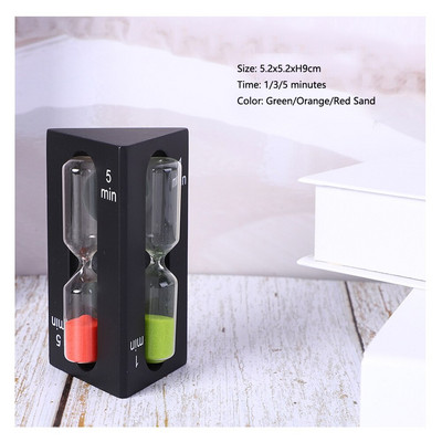 Clepsidra 3 în 1, cadru din lemn, cronometru cu nisip, 1/3/5 minute, ceas cu nisip, decor pentru acasă, cadou pentru ziua de zi de naștere, ceas, clepsidra, ornament pentru artizanat