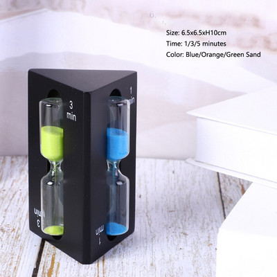 Clepsidra 3 în 1, cadru din lemn, cronometru cu nisip, 1/3/5 minute, ceas cu nisip, decor pentru acasă, cadou pentru ziua de zi de naștere, ceas, clepsidra, ornament pentru artizanat