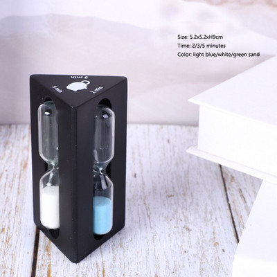 Clepsidra 3 în 1, cadru din lemn, cronometru cu nisip, 1/3/5 minute, ceas cu nisip, decor pentru acasă, cadou pentru ziua de zi de naștere, ceas, clepsidra, ornament pentru artizanat