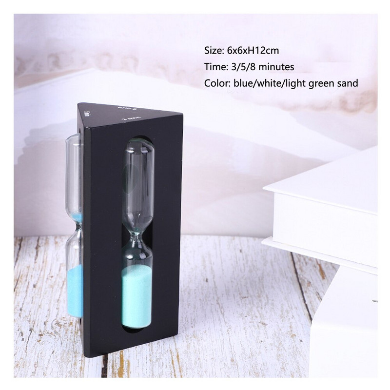 Clepsidra 3 în 1, cadru din lemn, cronometru cu nisip, 1/3/5 minute, ceas cu nisip, decor pentru acasă, cadou pentru ziua de zi de naștere, ceas, clepsidra, ornament pentru artizanat