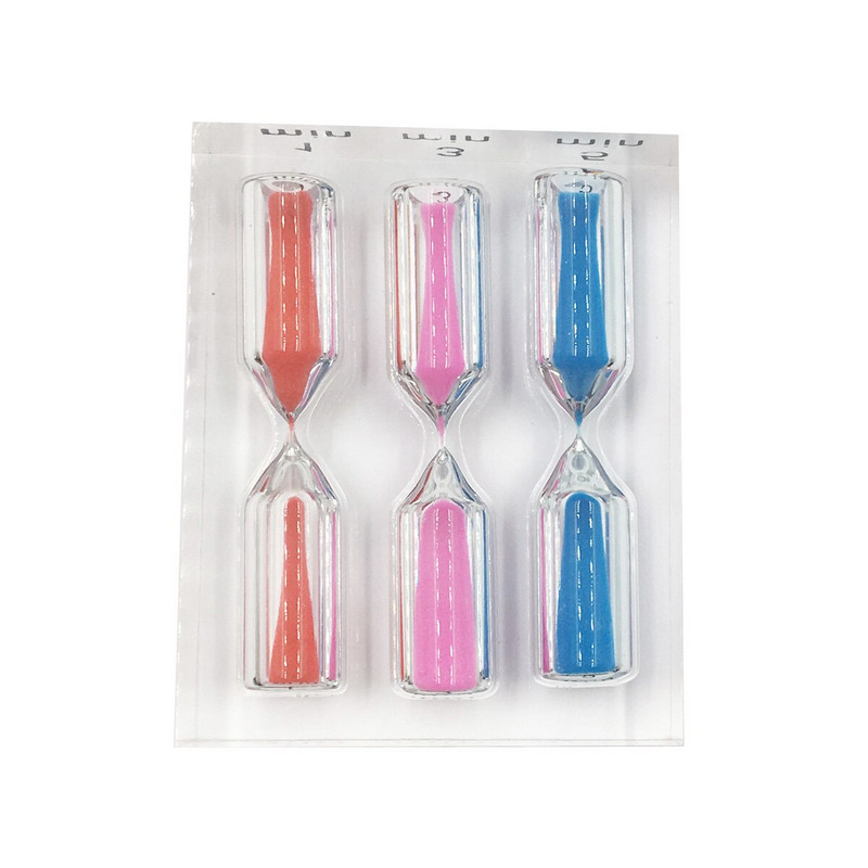 3 buc/set Cronometru acrilic cu nisip Set de cronometru din clepsidra de nisip colorat (1min*1, 3min*1, 5min*1)