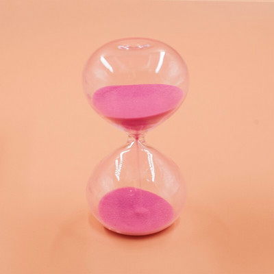 Ceasuri Nisip Clepsidra 5min/15min/30min Culoare Nisip Cronometru Rotund Transparent Sticlă de Nisip Camera Decorare Casă Roșu, Verde, Albastru, Roz