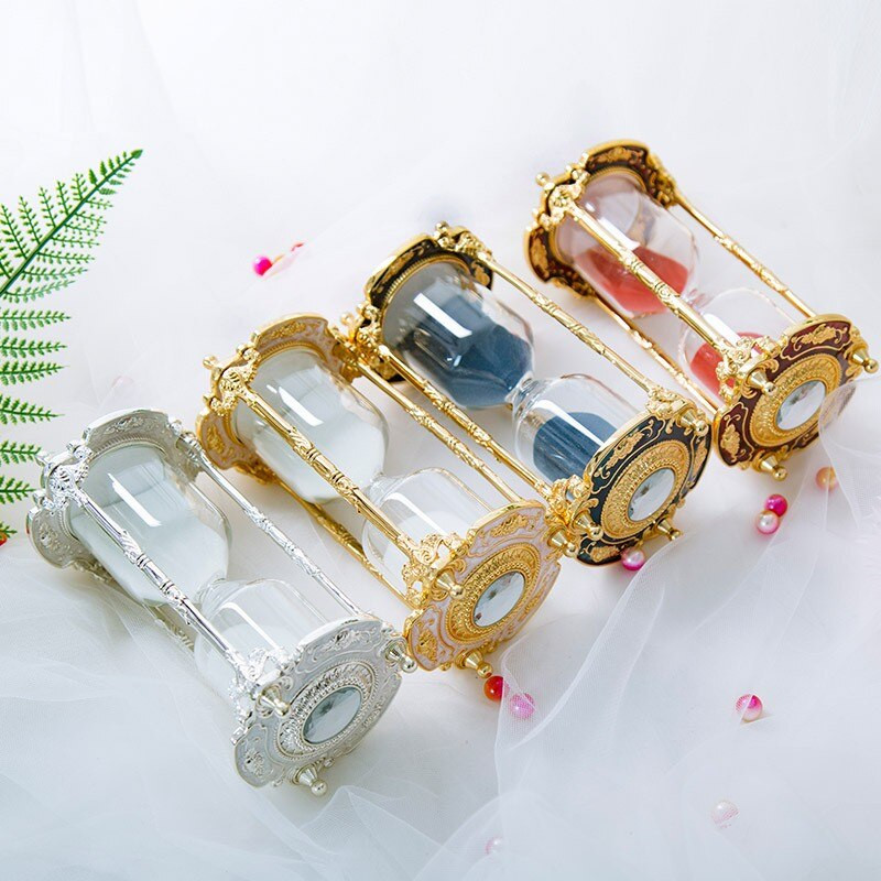 15 minučių smėlio laikrodžio laikmatis Kūrybinis metalinis retro stalo laikrodis smėlio laikrodis Vestuvių gimtadienio dovana Namų dekoravimo priedai