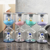 Nou astronaut ceas cu nisip clepsidra pentru gatit spalat pe dinti 30 de minute cu cronometru pentru nisip pentru ameliorarea stresului pentru copii cadou de aniversare