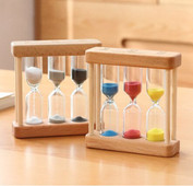 1/3/5 perces fából készült homokóra Aranyos 3 az 1-ben többfunkciós homokozó otthoni irodai teázóasztal díszítésére Születésnapi ajándékok gyerekeknek