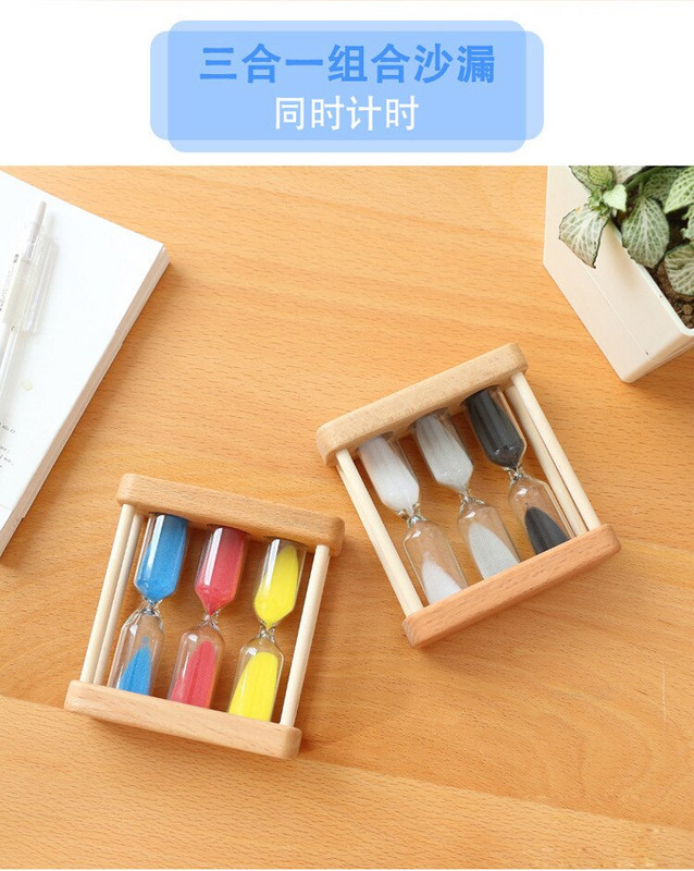 1/3/5 perces fából készült homokóra Aranyos 3 az 1-ben többfunkciós homokozó otthoni irodai teázóasztal díszítésére Születésnapi ajándékok gyerekeknek