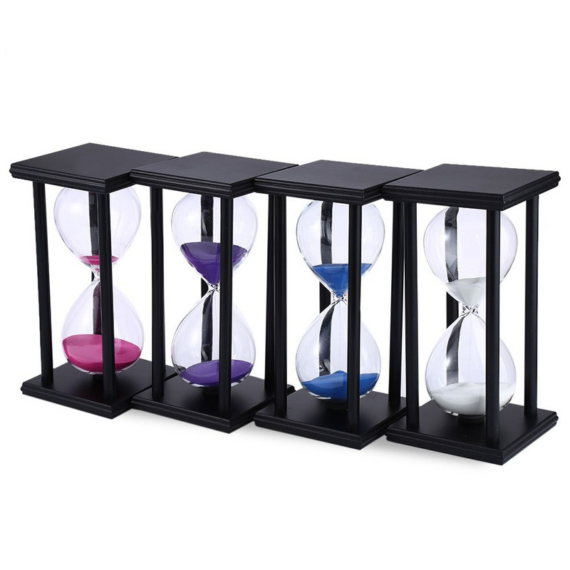 30/60 minučių smėlio laikrodis smėlio laikmatis Virtuvės mokykla Šiuolaikinis medinis valandinis stiklas smėlio stiklas smėlio laikrodis Arbatos laikmačiai namų dekoravimo dovana