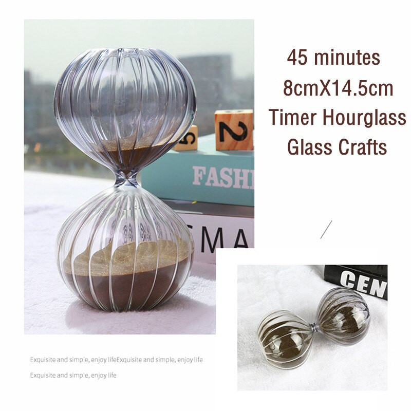 Nauja 45 minučių pusrutulio formos juostelės Smėlio laikrodis Laikmatis Laiko valdymo įrankis Rašomasis stalas Dekoratyvinis Laikrodis Stalo dekoras Stiklas Smėlis Amatai
