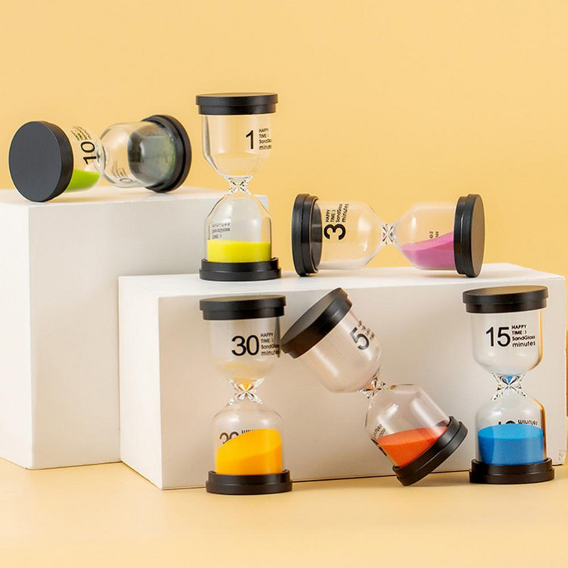 Timer Nisip Ceas 6 Buc/Set 1/3/5/10/15/30min clepsidra de nisip clepsidră școală decor jocuri pentru copii
